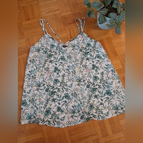 Kiabi Tops - Spaghetti strap floral top - green